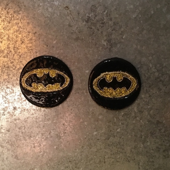 Handcrafted Batman refrigerator magnets set of 2 - Picture 2 of 3